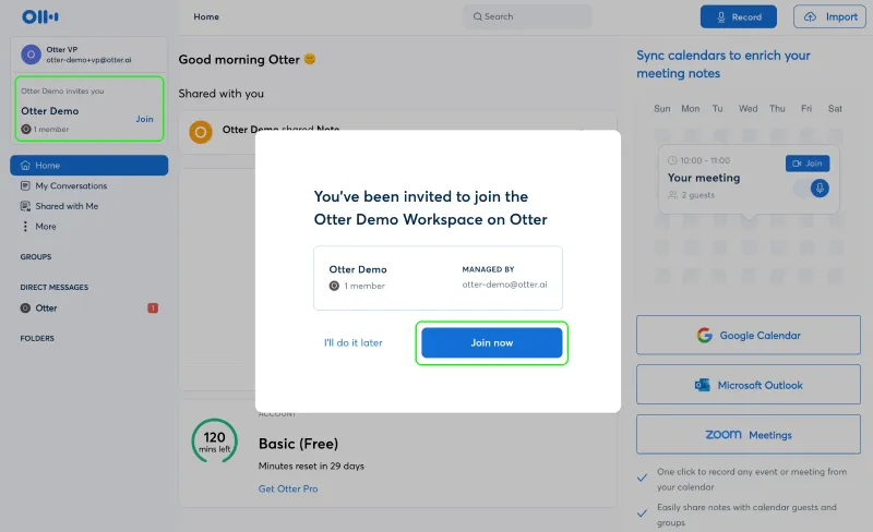 Create Otter AI Account